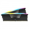 Mémoire RAM - CORSAIR - Vengeance RGB DDR5 RAM 64Go (2x32Go) 6400MHz CL32 Intel XMP Compatible iCUE  - Noir (CMH64GX5M2B6400C32)