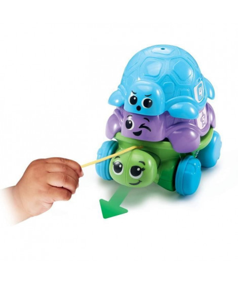 VTECH-FAMILLE EMPILO TORTUE (PLASTIQUE REUTILISE)