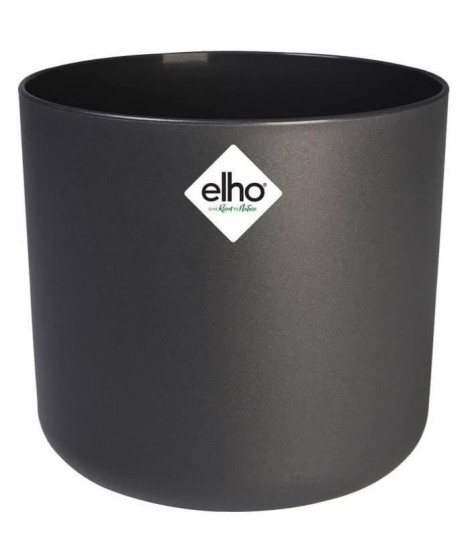 ELHO B.for Soft Pot de fleurs rond 25 - Noir - Ø 25 x H 23 cm - intérieur - 100% recyclé