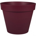 Pot de Fleur Rond TOSCANE - EDA - Ø 48 cm - 43 L - Rouge bourgogne - Plastique traité anti-UV et antigel
