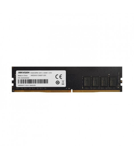 Mémoire RAM - HIKVISION - DDR4 16Go 3200MHz UDIMM, 288Pin, 1.35V, CL16/18 (HKED4161CAB2F1ZB1/16G)