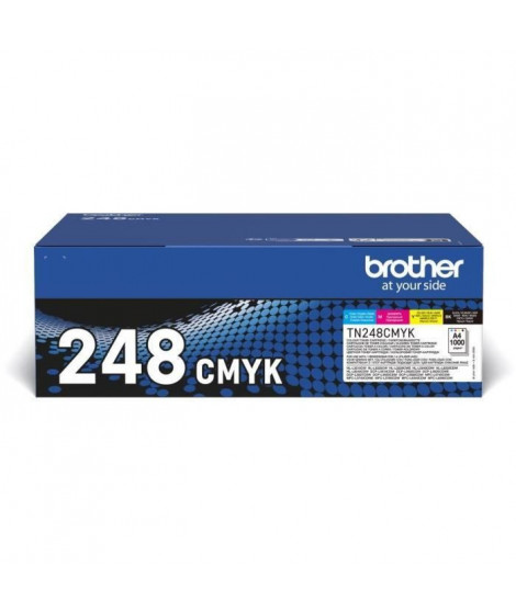 Pack Toner standard - BROTHER - TN248VAL - Cyan Magenta Jaune Noir - 4x1000 pages