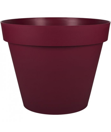 EDA Pot de Fleur Rond TOSCANE Ø 60 cm - Volume 76 L - Ø 59 x H.47 cm - Rouge bourgogne