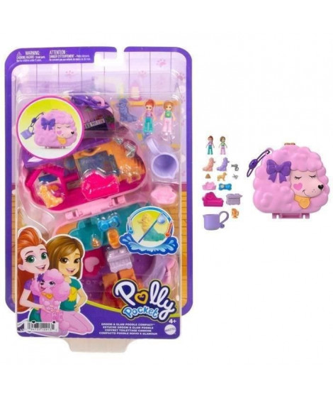 COFFRET CANICHE AU SPA - POLLY POCKET - HKV35 - MINI POUPEE POLLY POCKET COFFRET COMPACT