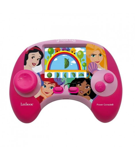 LEXIBOOK - Console éducative bilingue Français/anglais - Princesses Disney avec écran LCD 2,8 pouces - Rose -JCG100DPi1