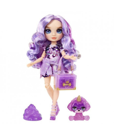 Rainbow High Poupée Mannequin avec Kit de Slime et Animal de Compagnie - Violet (Violet) - Poupée Pailletée 28 cm avec Kit de…