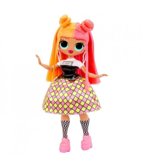 LOL Surprise OMG - Poupée Mannequin 24 cm - Neonlicious - 2 tenues avec peigne et accesoires - Dés 4 ans