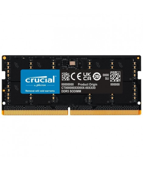 Mémoire RAM - CRUCIAL - DDR5-4800 SODIMM - 32 Go (CT32G48C40S5)
