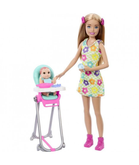 COFFRET BABYSITTER REPAS BEBE - BARBIE - HTK35