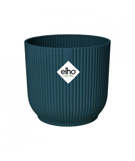 ELHO Vibes Fold Pot de fleurs rond Roues 35 - Bleu - Ø 35 x H 32 cm - intérieur - 100% recyclé