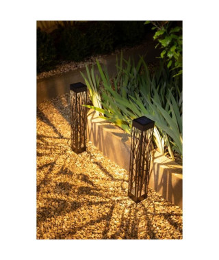 Decoration Balise solaire GALIX G4465 - 20 lumens - A visser ou a planter - H70cm - Blanc Chaud