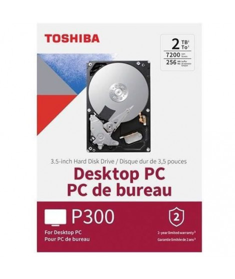 TOSHIBA - P300 - Disque SSD interne haute performance - 2 To - 7200 tpm - 256 Mo - SMR. Boite retail