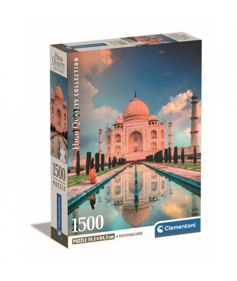 Clementoni - 1500p Taj Mahal - 59,2 x 84,3 cm - Avec poster