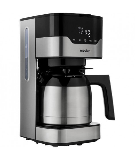 Cafetiere filtre programmable avec carafe - MEDION - MD 18458 - isotherme - 900W - 1,2 L