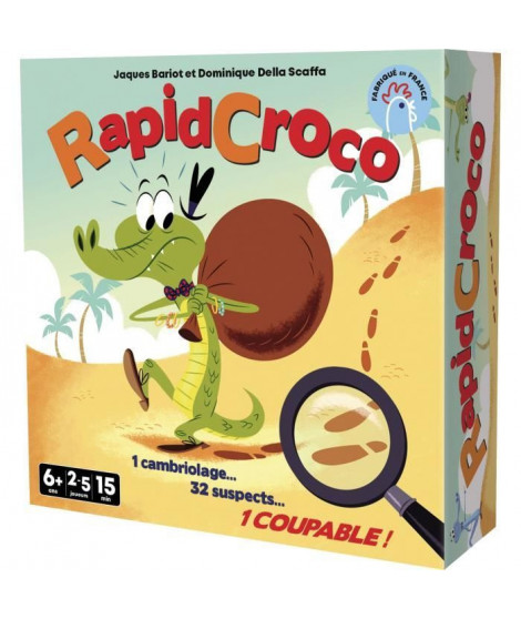 RapidCroco - Asmodee - Jeu d'enquete - 32 Suspect 1 coupable