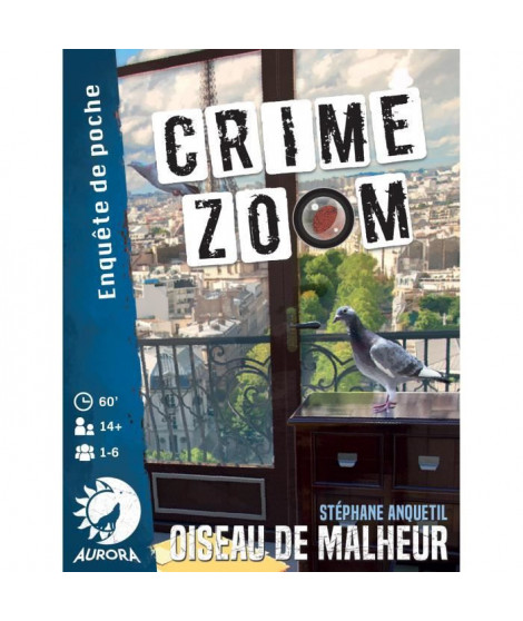 Crime Zoom : Oiseau de Malheur - Asmodee -  Jeu d'enquete - Des 14 ans - 30 minutes a 1h