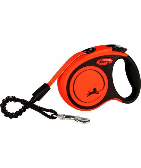 Laisse sangle TRIXIE flexi XTREME - Taille XS - 3m - Noir et orange