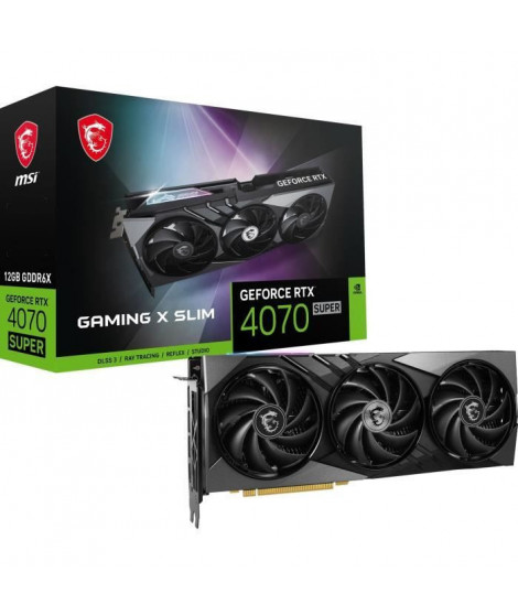 MSI - Carte graphique - NVIDIA GeForce RTX 4070 SUPER 12G GAMING X SLIM