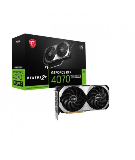 MSI - Carte graphique - NVIDIA GeForce RTX 4070 Ti SUPER 16G VENTUS 2X OC