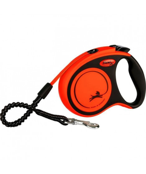 Laisse sangle TRIXIE flexi XTREME - Taille S - 5m - Noir et orange