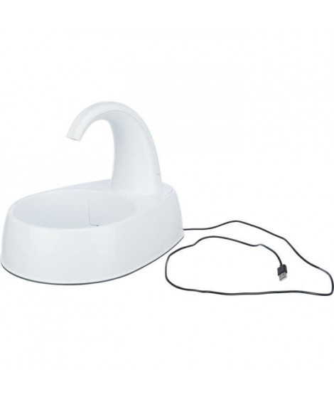 Fontaine a boire TRIXIE Curved Stream - Plastique - 2,5L - 25 × 24,5 × 35 cm - Blanc