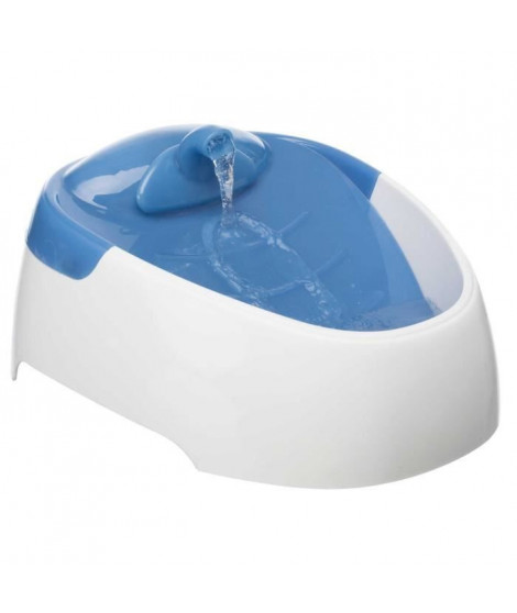 Fontaine a boire TRIXIE Duo Stream - Plastique - 1L - 20 × 12 × 23 cm - Blanc et bleu