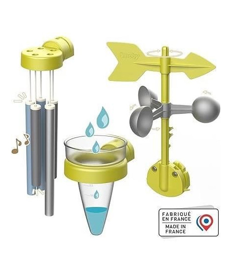 Smoby - Kit Météo - Accessoires de Maison Smoby - Carillon + pluviometre + girouette - Dés 2 ans