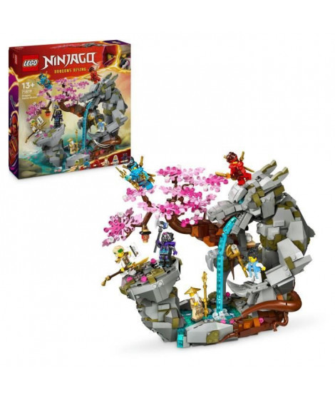 LEGO NINJAGO 71819 Le Sanctuaire de la Roche du Dragon, Jouet de Ninjas, 6 Minifigurines