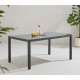 Ensemble repas de jardin : Table 160 cm + 6 chaises - Structure en aluminium - Gris anthracite
