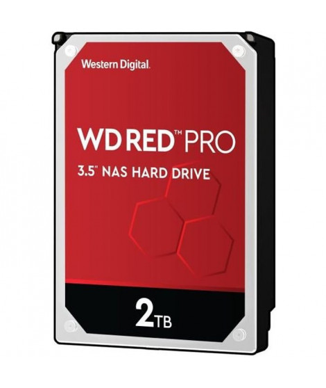 WD Red Pro - Disque dur Interne NAS - 2To - 7 200 tr/min - 3.5 (WD2002FFSX)