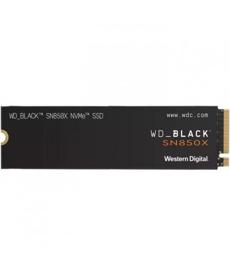 WESTERN DIGITAL Disque dur SN850X - NVME SSD - 2TB interne - Format M2 avec radiateur - Noir