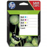 HP 364 Pack de 4 cartouches d'encre noire, cyan, jaune et magenta authentiques (N9J73AE) pour DeskJet 3070A, Photosmart 5525/…