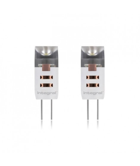 INTEGRAL LED Lot de 2 ampoules G4 90lm 1,5W équivalent a 10W 12V