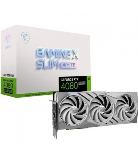 MSI - Carte graphique - NVIDIA GeForce RTX 4080 SUPER 16G GAMING X SLIM WHITE