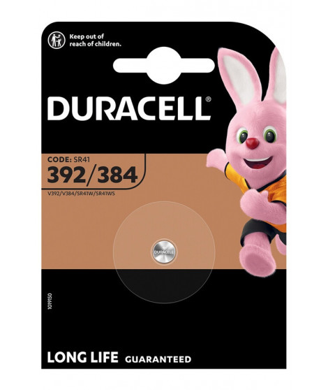 Piles Duracell 1 pile oxyde d'argent Duracell spéciale 392/384 1