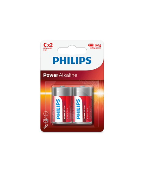 Piles Philips PILES LR14  X2