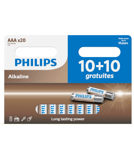 Piles Philips PACK DE 20 PILES AAA
