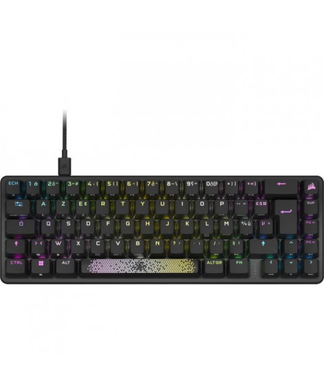 Clavier gaming optique et mécanique - CORSAIR - K65 PRO MINI - Rétroéclaire LED RGB - Switchs CORSAIR OPX - Noir