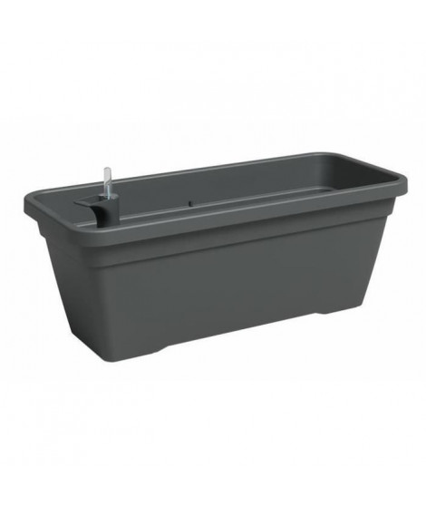 Jardiniere - Plastique - Anthracite - Rectangulaire - L57,9 x P24,3 x H22cm - ARTEVASI