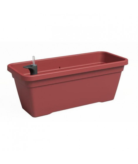 Jardiniere - Plastique - Rouge Foncé - Rectangulaire - L57,9 x P24,3 x H22cm - ARTEVASI