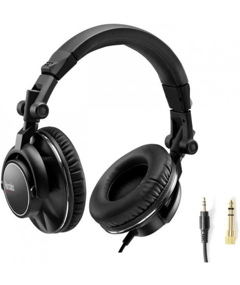 HERCULES HDP DJ60 - Casque Audio DJ - Son haute-performance - Isolation optimale - Pliable - Câble de 3m - Noir