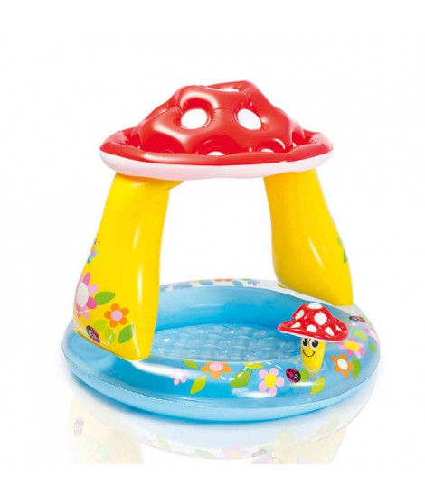 INTEX Piscine gonflable enfant / bébé pataugeoire Carree Champignon