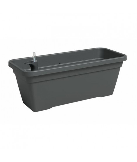 Jardiniere - Plastique - Anthracite - Rectangulaire - L77,9 x P24 x H22cm - ARTEVASI