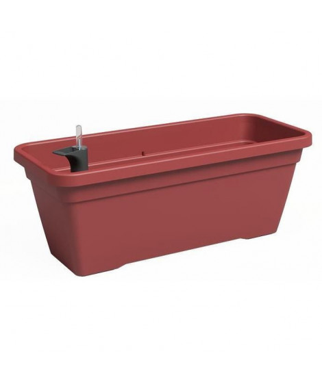 Jardiniere - Plastique - Rouge Foncé - Rectangulaire - L77,9 x P24 x H22cm - ARTEVASI