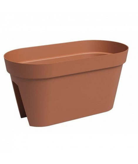 Jardiniere Balcon - Plastique - Terre cuite - Rectangulaire - L60 x P30 x H30cm - ARTEVASI