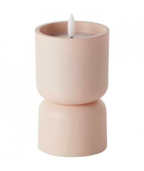 Lampe de table d'extérieur - BRILLIANT - LOVERE - Forme bougie - Plastique - 3 W - Beige et brun clair