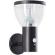 Applique extérieure - BRILLIANT - TULIP - LED et solaire - Détecteur de mouvement - Acier inoxydable et plastique - 4 W - Noir