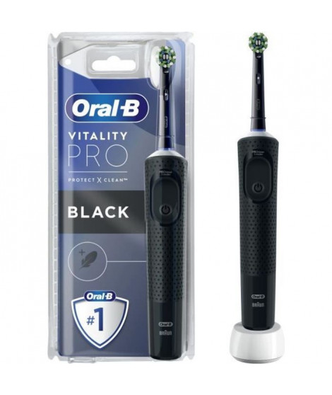 Oral-B Vitality Pro Brosse a Dents Électrique Noire, 1 Brossette