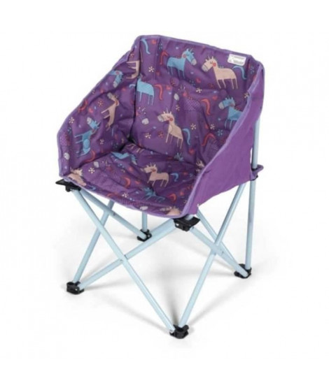 Fauteuil pliant - KAMPA - Mini Tub Chair Unicorns - Pour enfant - Mauve