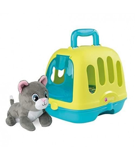 Smoby - Malette Vétérinaire - Peluche chaton incluse avece effte sonore - Nombreux accessoires - Fabriqué en France